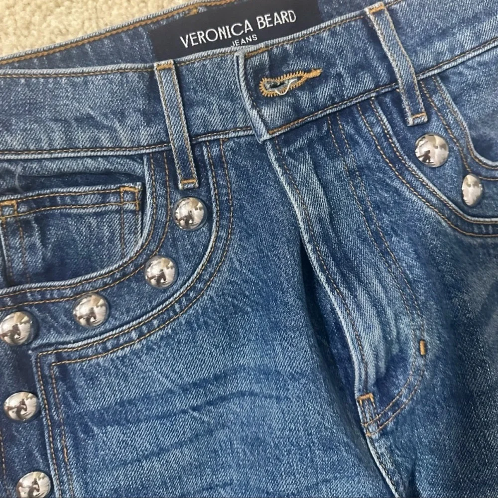 Veronica Beard NWT Dylan Ankle Studded Jeans Size 25✨ - Picture 5 of 7
